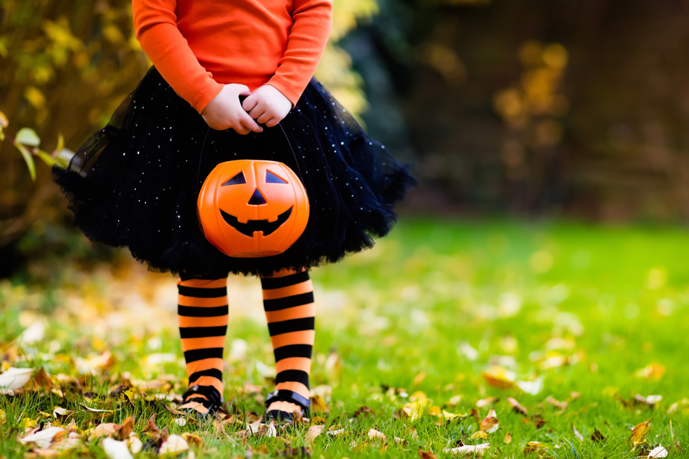 Child dressed up for halloween