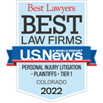 2022 Best Personal Injury Law Firm in Colorado Personal Injury Award