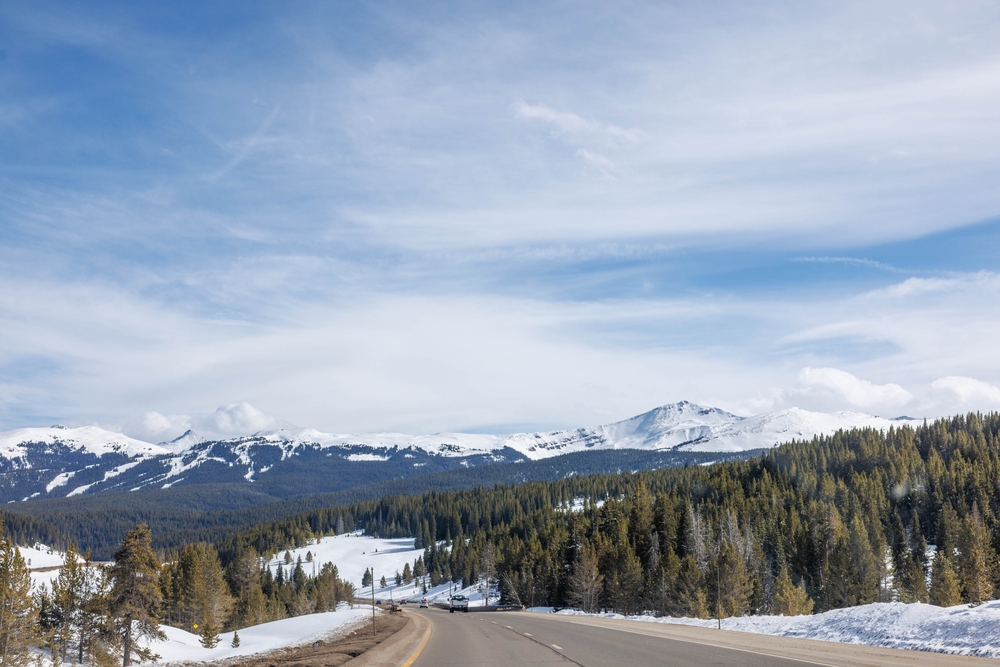 i70 during a winter day