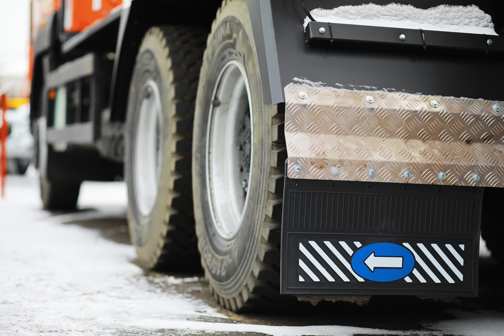 Truck tire during winter